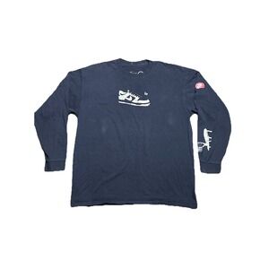 Vintage‎ Y2K Nike Dunks Low Dunk High Promo Long Sleeve T Shirt Faded Blue Large